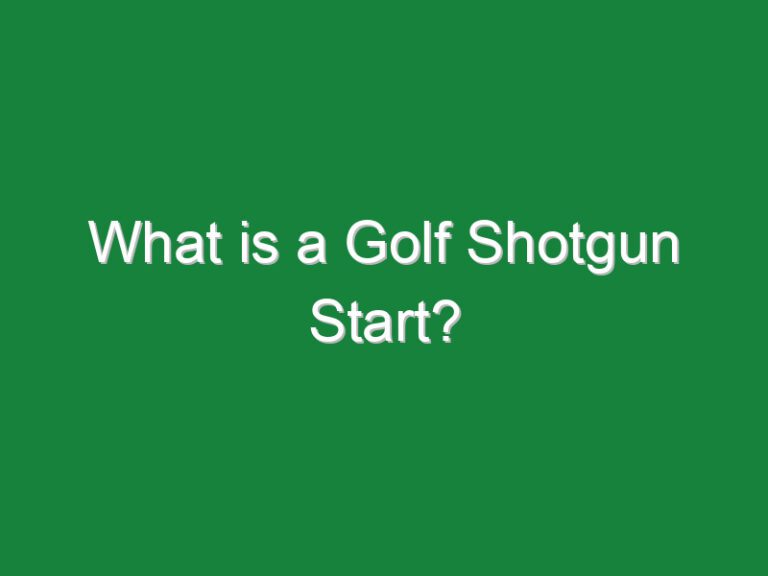 What is a Golf Shotgun Start?