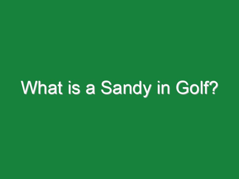 What is a Sandy in Golf?