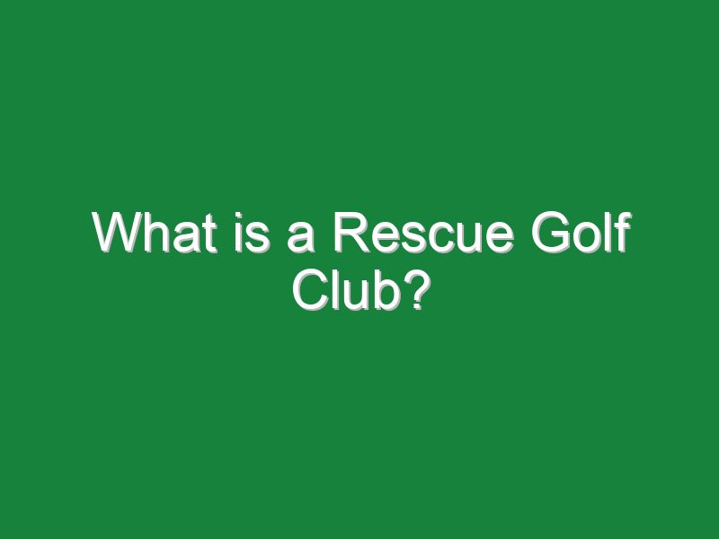 what is a rescue golf club 593
