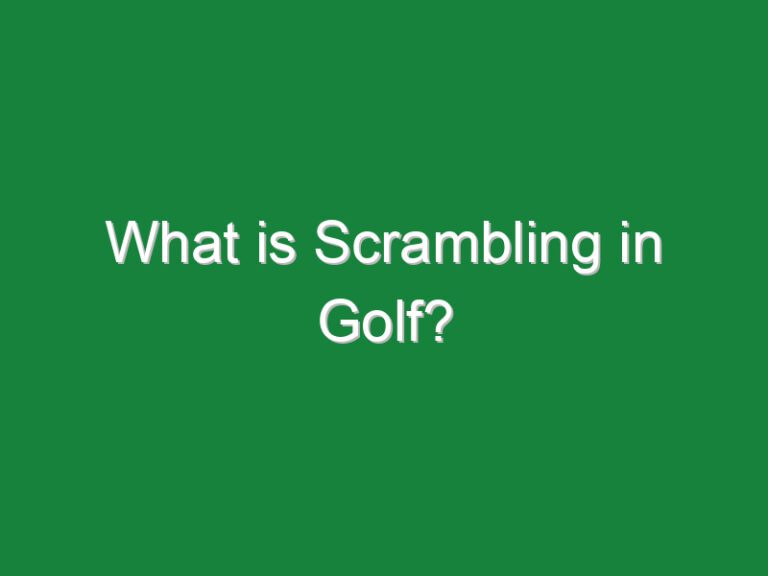 What is Scrambling in Golf?
