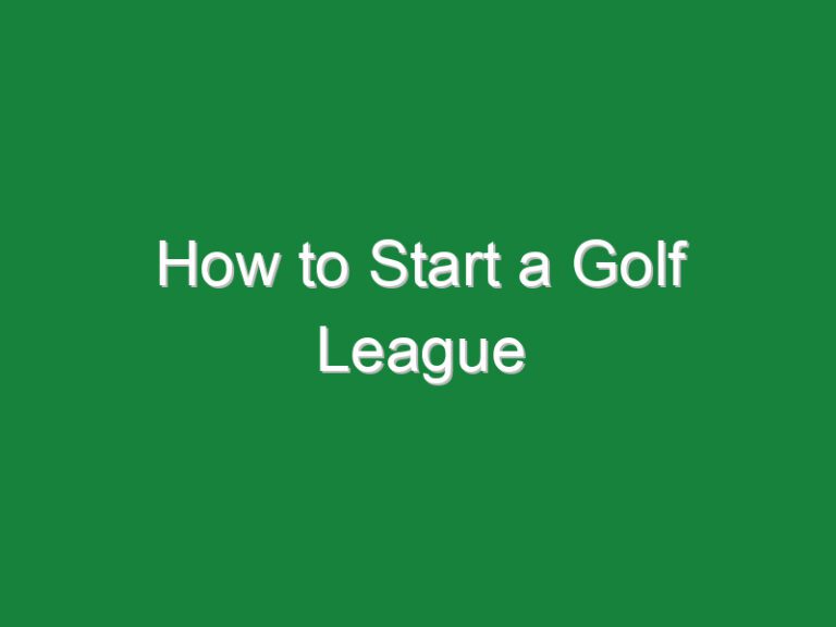 How to Start a Golf League