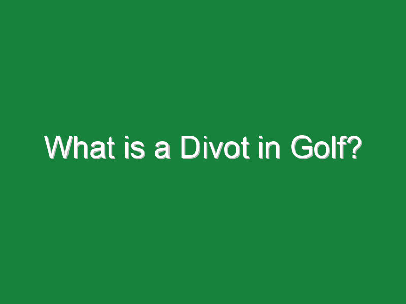 what is a divot in golf 887