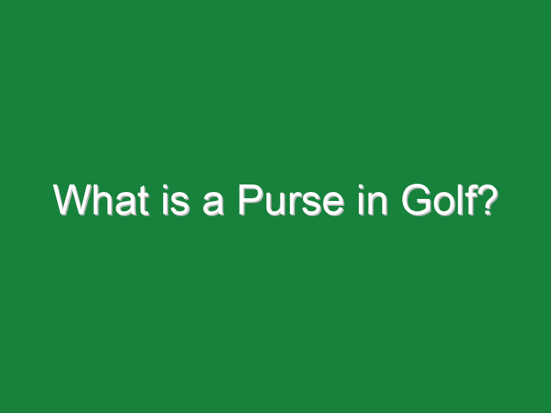what is a purse in golf 1079