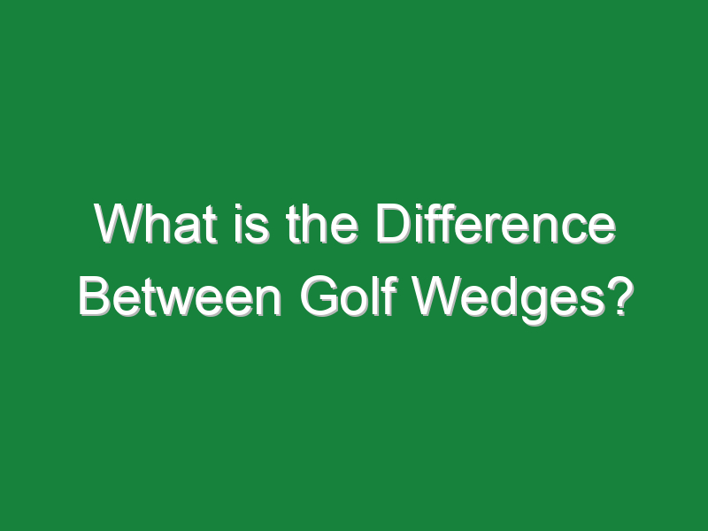what is the difference between golf wedges 963