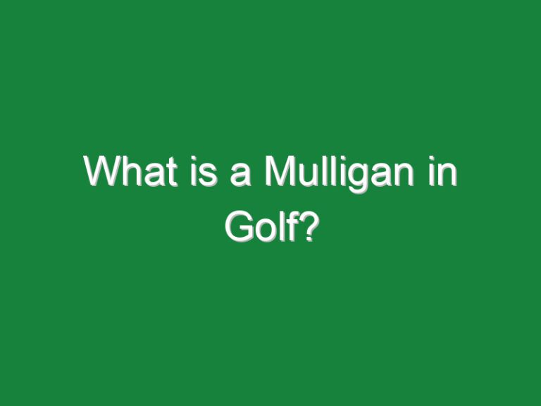 What is a Mulligan in Golf?