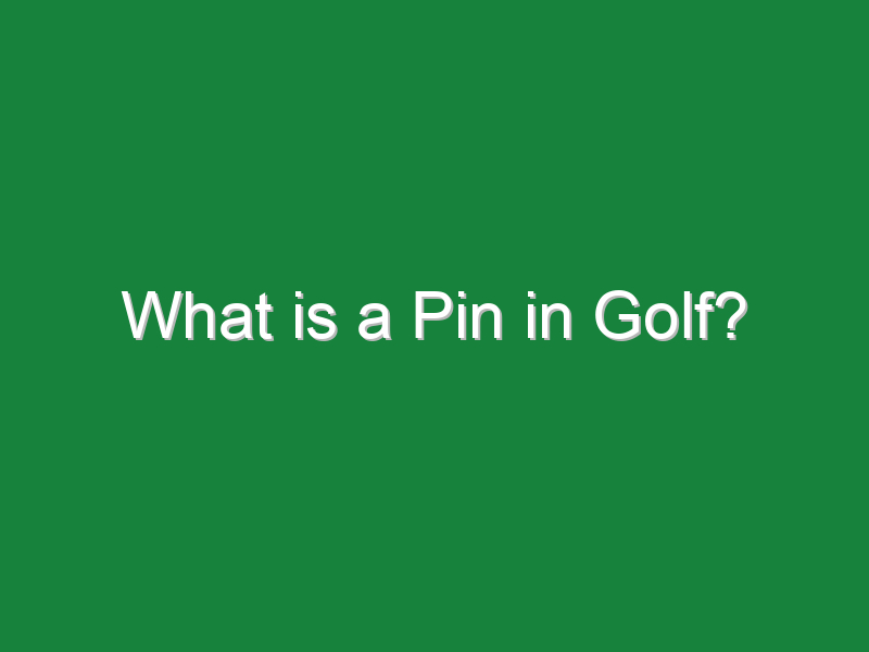 what is a pin in golf 1132